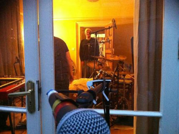 Biff Roxby looking out from the Bedlam Six house studio towards the vocal area