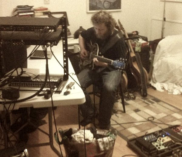 Cleg working on guitar parts