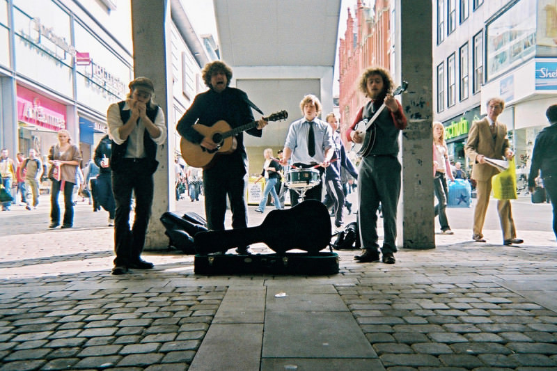 Busking in pre-Bedlam Six days