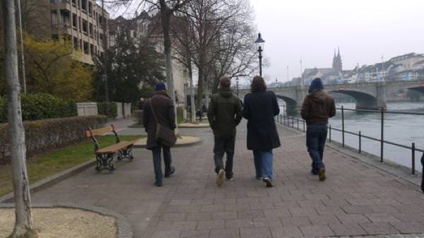 The band in Basel before their gig