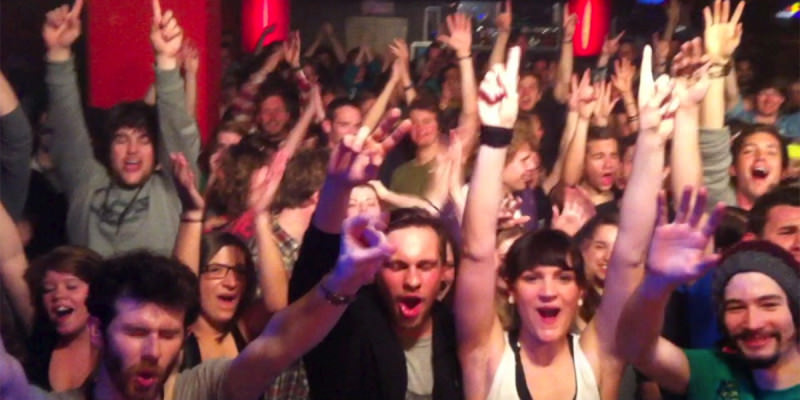 An audience at a gig